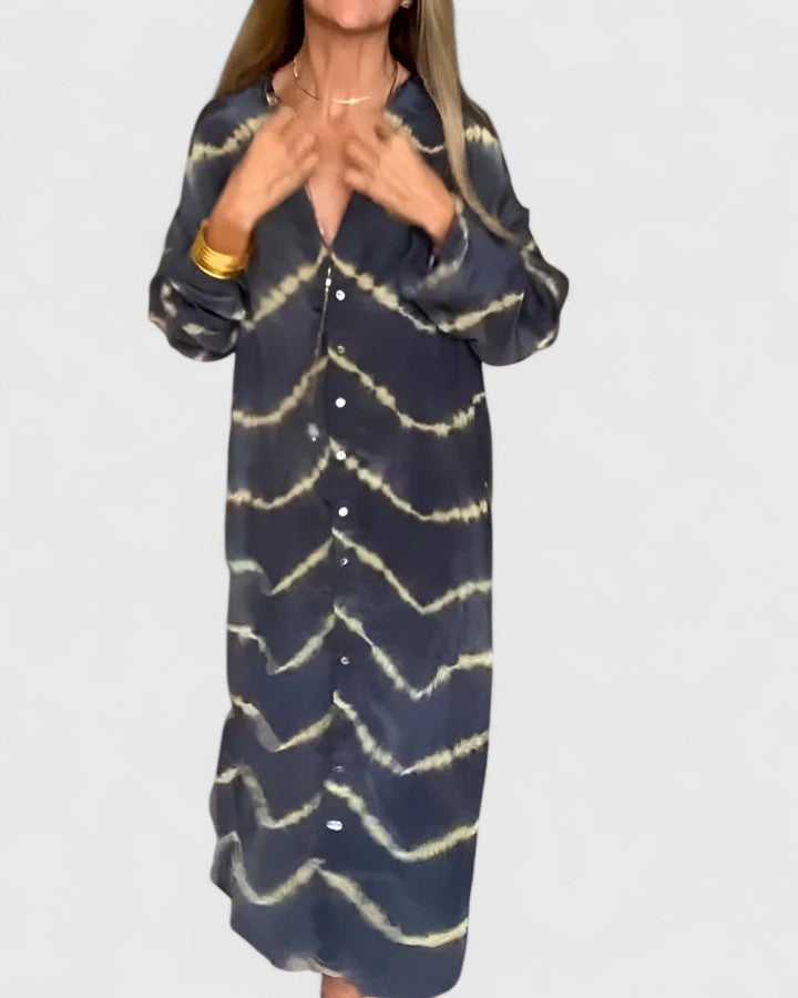 Amelie™ | Elegantti Boho Raidallinen Maxi-Mekko