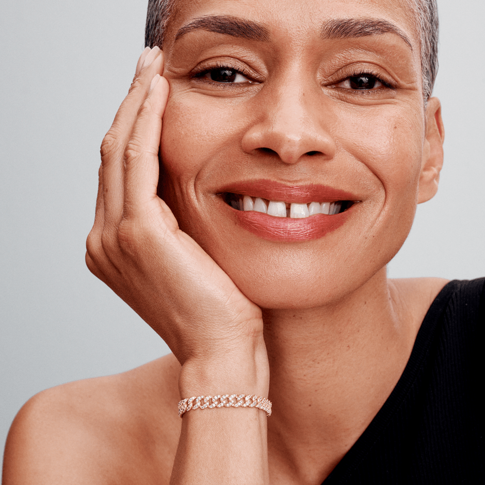 Shannelise | Kuubalainen Vaaleanpunainen Rannekoru 18k Kulta