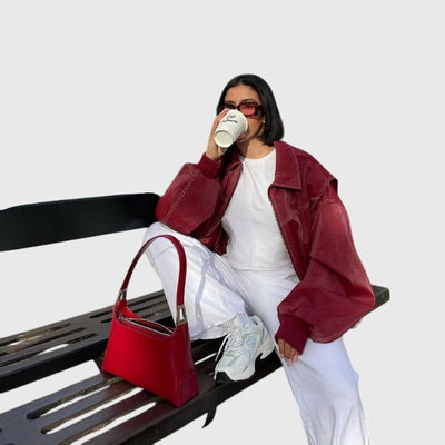 Faye™ - Ylipitkä Nahkatakki