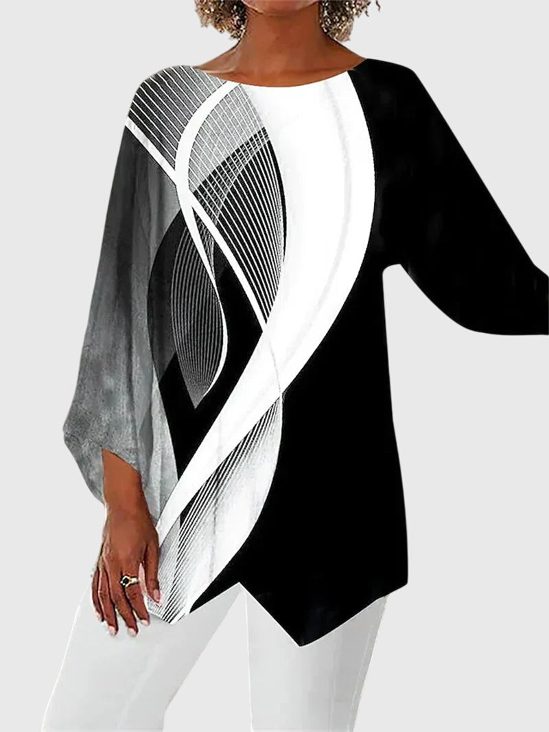 Alayah™ | Elegantti Pyöreä Kaula-aukko Paita