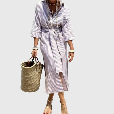 Ellen™ | Klassinen Raidallinen Mekko