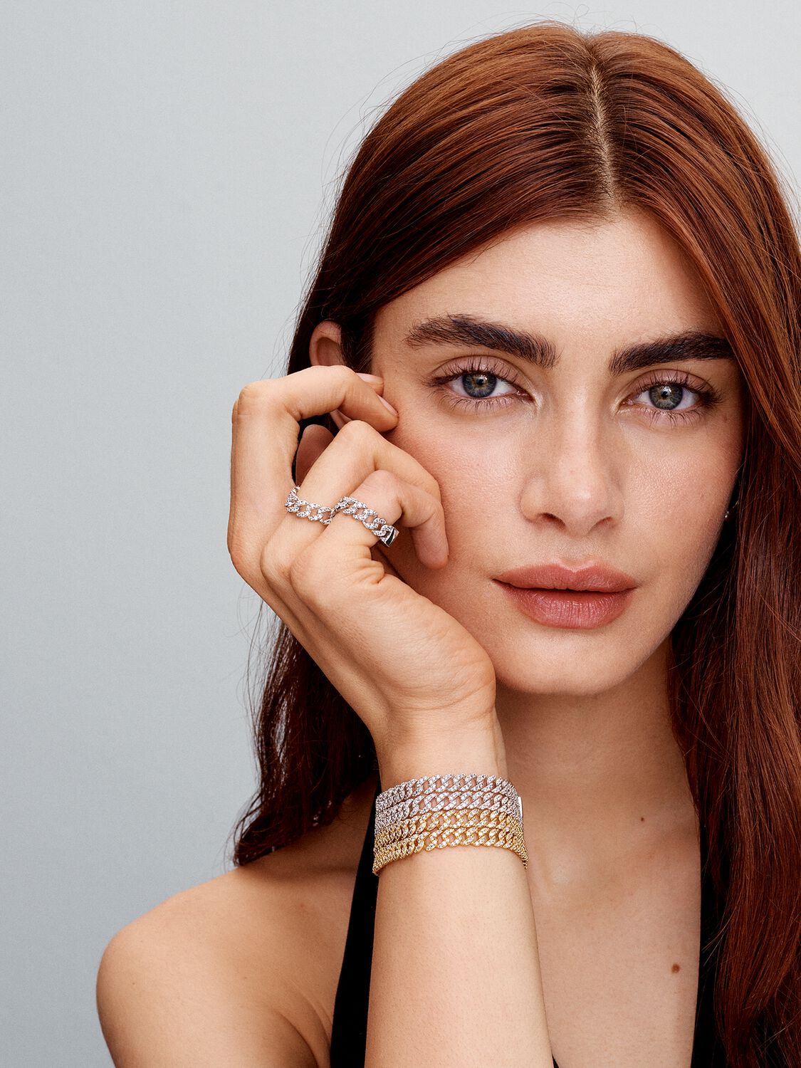 Shannelise | Kuubalainen Vaaleanpunainen Rannekoru 18k Kulta