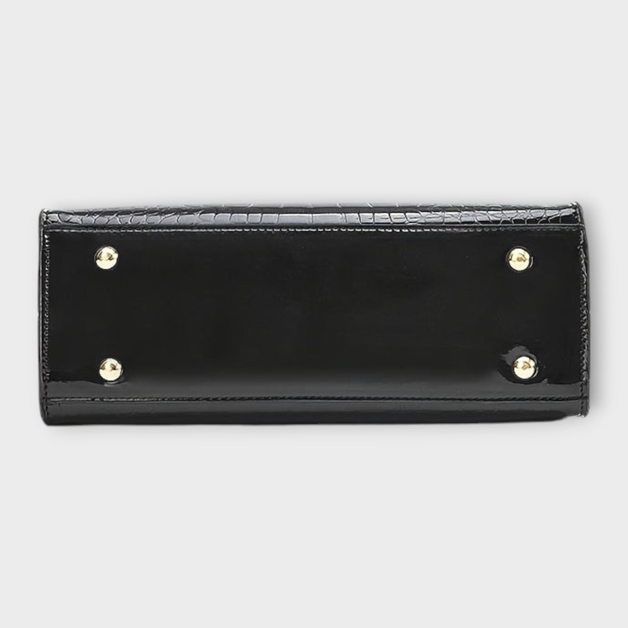 Olivia - Kiiltävä krokotiilikuosilla varustettu käsilaukku