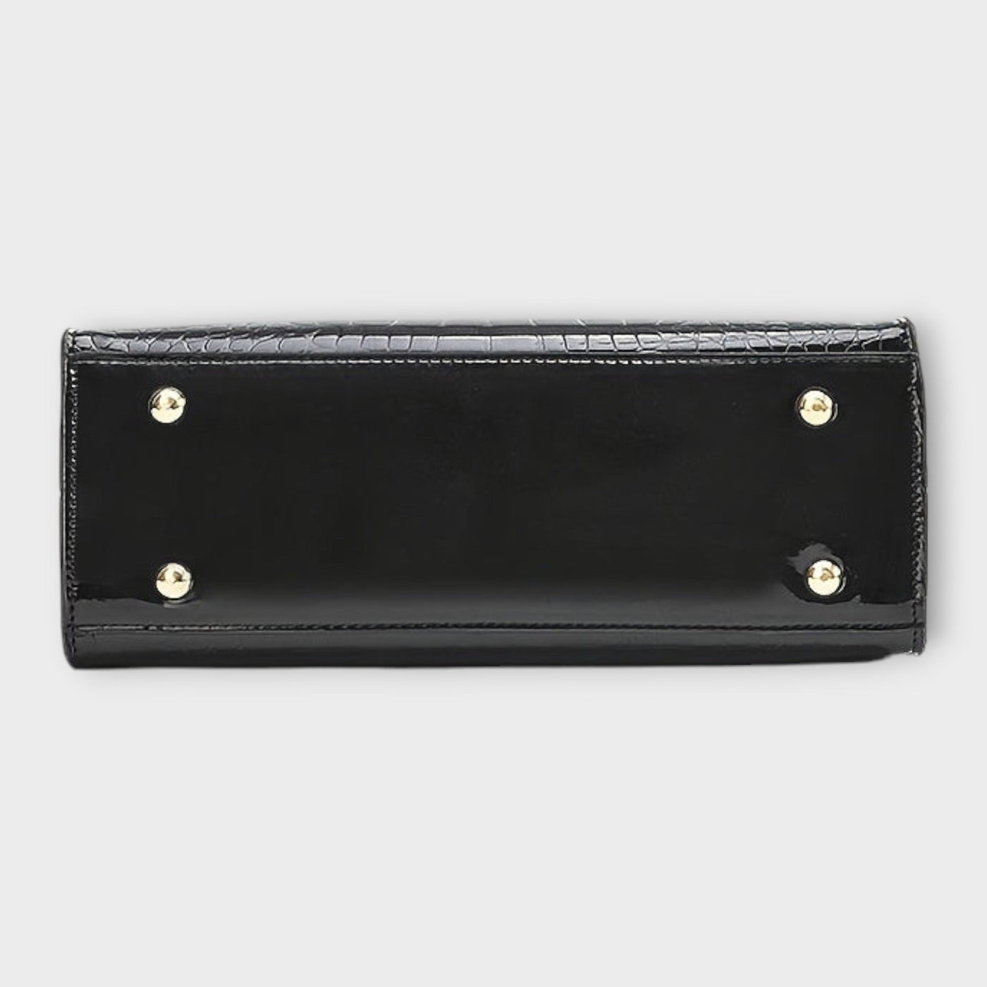 Olivia - Kiiltävä krokotiilikuosilla varustettu käsilaukku