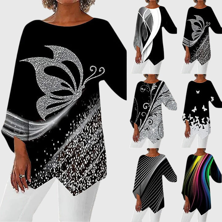 Alayah™ | Elegantti Pyöreä Kaula-aukko Paita