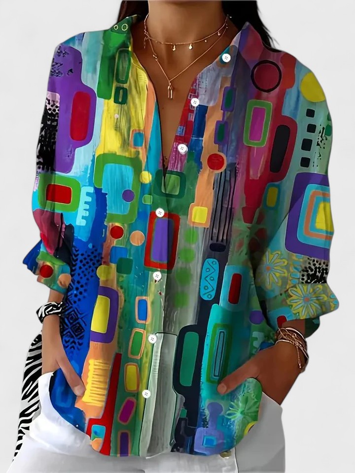 Rose™ | Elegantti Geometrinen Kuvio Paita